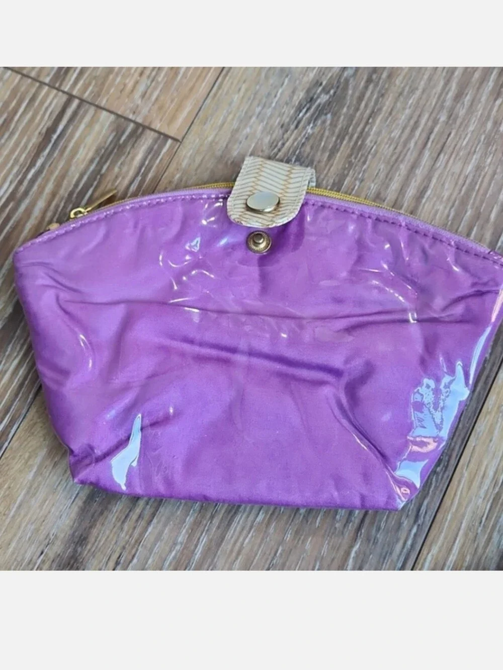 Makeup Cosmetic Bag Purple Gold Floral Orange Pink Blue Green